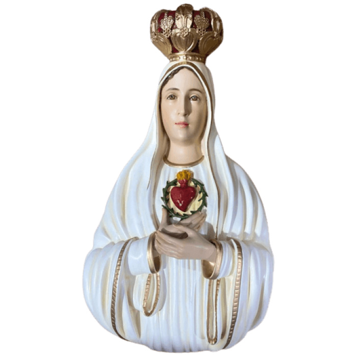 immaculate heart of fatima plaque 14"